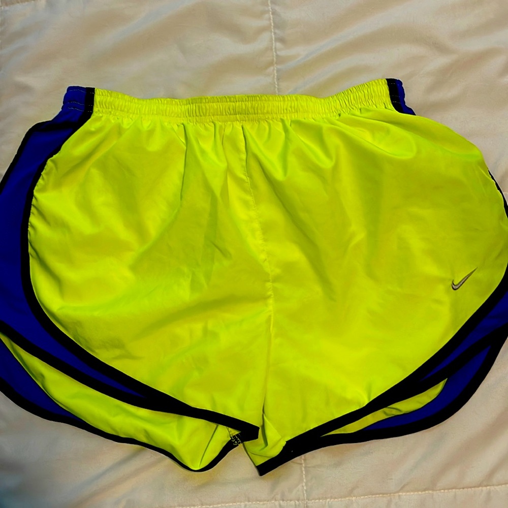 Neon Nike Running Shorts with Drawstring